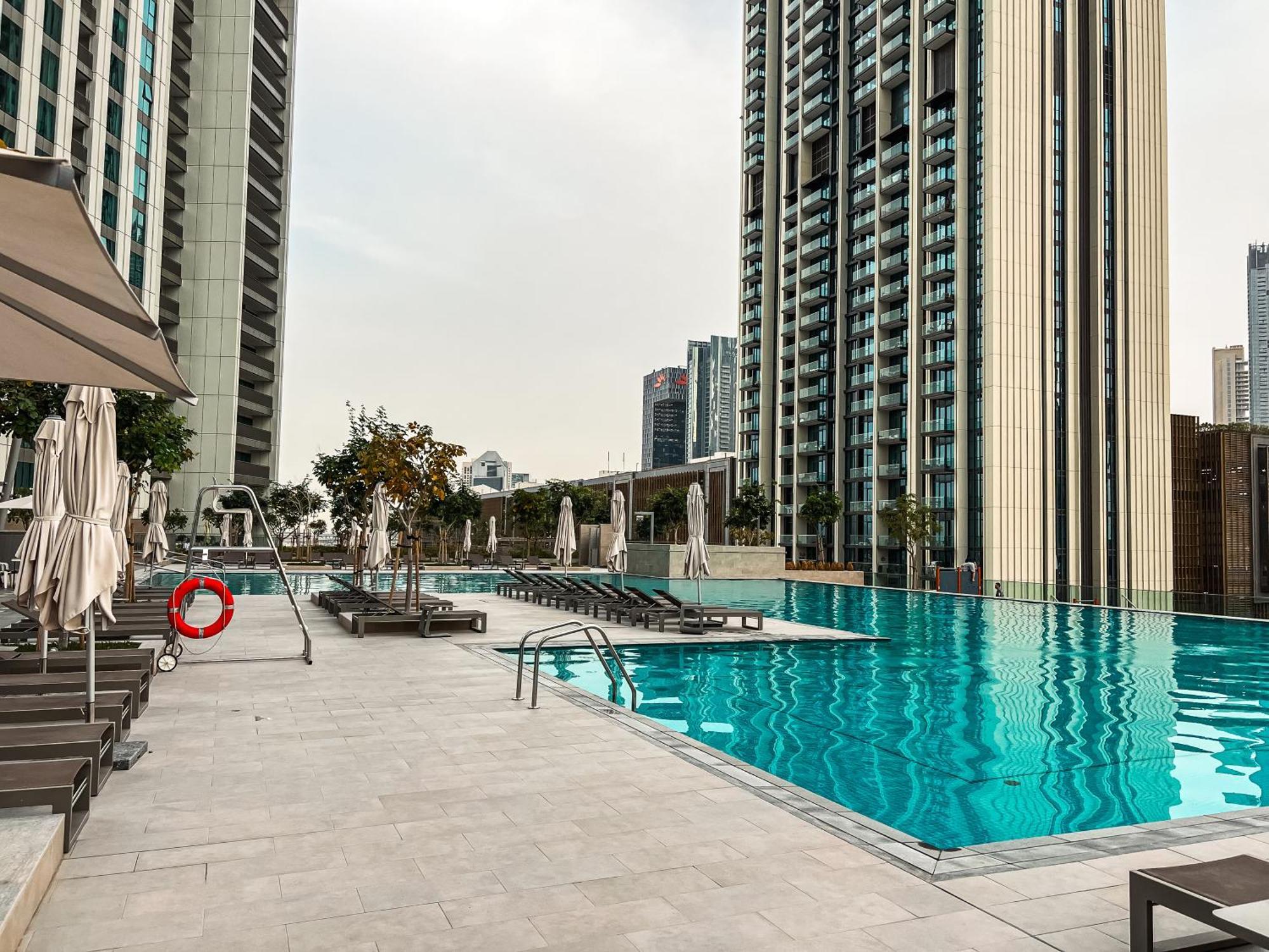 Stunning Burj View Dubai Mall Access Infinity Pool Apartment Bagian luar foto